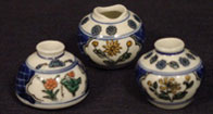 Dollhouse Miniature 3 Pc Blue Vase